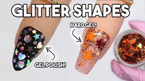 encapsulated glitter nail art with gel