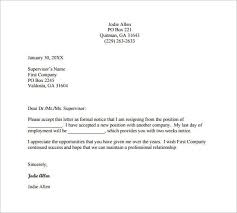 employee resignation letter templates