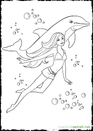 Barbie mermaid pages to print coloring pages. Barbie Dolphin Magic Coloring Page Novocom Top
