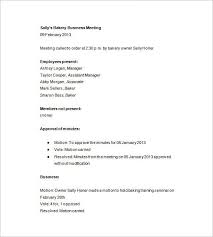 Business Meeting Minutes Template 12 Free Sample Example Format