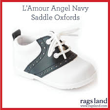 L Amour Angel Navy Saddle Oxfords