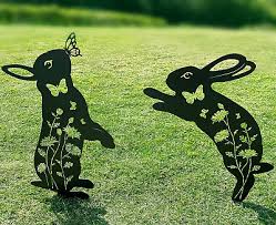 Metal Easter Bunny Garden Decor 17