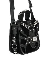 coffin purse gothic bag with a harness