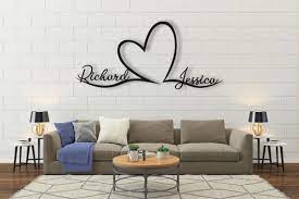 Love Sign Heart And Love Metal Wall Art