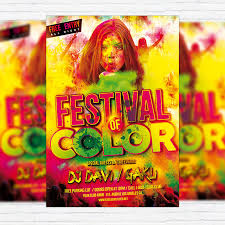 Festival Of Color Premium Flyer Template Facebook Cover