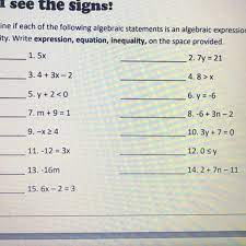 Algebraic Expression Equation