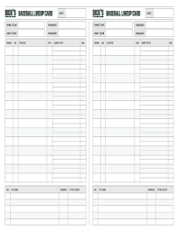 124 Printable Baseball Lineup Sheets Forms And Templates