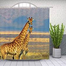 Do you assume giraffe print bathroom decor appears to be like nice? Amazon Com Giraffe Shower Curtain Africa Wild Animals Natural Scenery Bathroom Decor Waterproof Polyester Fabric Home Bath Supplies Accessories Curtains Set With Hooks 69 X 70 Inch Home Kitchen