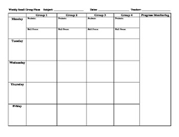 Small Group Planning Template