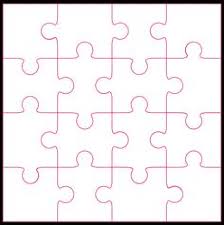 16 Piece Jigsaw Template Could Be Used For Our Integer Puzzle