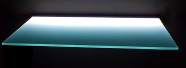 edge led lighting glass shelves