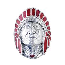 red enamel 925 silver native american