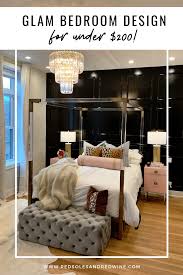 glam bedroom design for less than 200