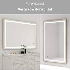led lighted wall bathroom vanity mirror