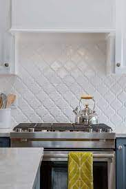 White Arabesque Tile Kitchen
