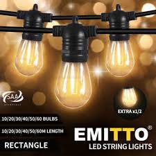 Emitto Festoon String Lights Outdoor 10