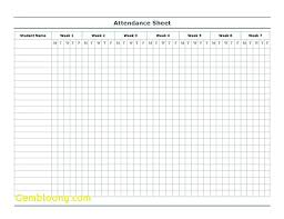 Attendance Chart Template Efestudios Co