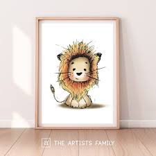 Baby Lion Able Prints Wall Art