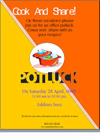 Office Potluck Flyer Template Publisher Flyer Templates