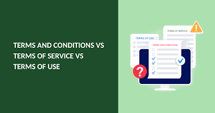 conditions vs terms of service vs terms