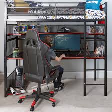 I had a bunk bed growing up, but these 25 bunk beds with a desk take bunk bed design to a whole new level. Battlebunk X Rocker Gaming Metal Bunk Bed With Desk Black X Rocker Uk