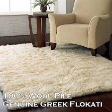 wool greek 300x400 flokati rug white