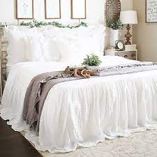 simple ruffle bedspread set antique