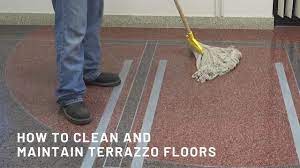 cleaning a terrazzo floor
