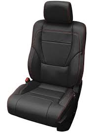 Black Leather Seat Covers W Red