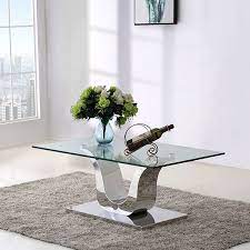 Alexandria Glass And Chrome Coffee Table
