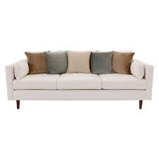 malibu white chenille sofa mid