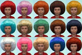 mod the sims big afro for small