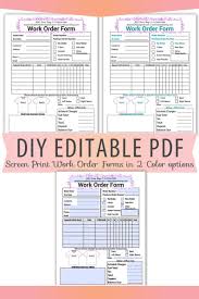 Work Order Forms Templates Template Ideas Service Orders