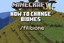 how to change minecraft biomes using