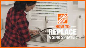 how to replace a sink sprayer kitchen
