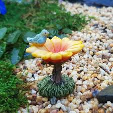 Mini Flower Bird Bath Garden Sparkle