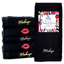 cotton makeup towel 13x13 black towels