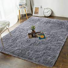 We have tile floors throughout our entire house so messes/spills are generally easy to clean. Amazon Com Andecor Soft Fluffy Bedroom Rugs 4 X 5 9 Feet Indoor Shaggy Plush Area Rug For Boys Girls Kids Baby College Dorm Living Room Home Decor Floor Carpet Grey Home Kitchen