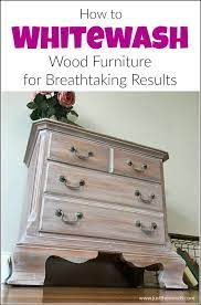 how to whitewash wood furniture for