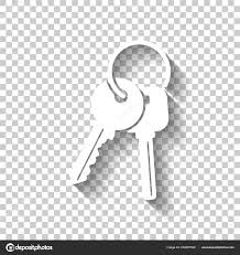 Keys Ring Icon White Icon Shadow