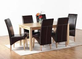 The number of chairs you will want to purchase is largely determined by the size of your regardless of whether you're looking for bright coloured, rustic leather or even upholstered dining chairs with oak legs, houzz is bound to have the. Belgravia Oak Dining Set Table And 6 Brown Dining Chairs Lodge Furniture Uk