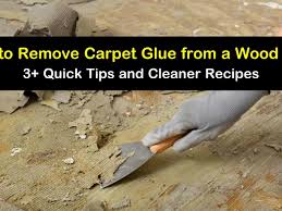 remove carpet glue from a wood floor