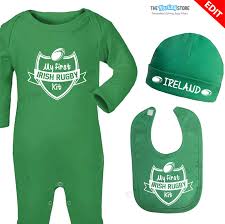 irish rugby baby tshirt bib babygrow