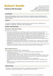 Job hunting alone can be a stressful process without having to worry about if your cv is written appropriately. Freelance Web Developer Resume Samples Qwikresume