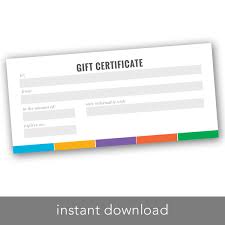 Instant Download Gift Certificate Itw Visions