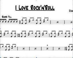 I Love Rocknroll Joan Jett Drum Chart Quickgigcharts