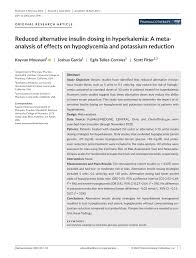 pdf reduced alternative insulin dosing