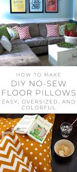 diy no sew floor pillows easy