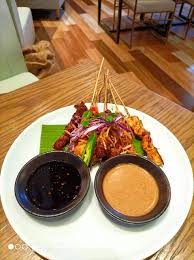 It usually uses lamb or chicken, marinated in sugar, green onions, soy sauce and salt. Satay Platter If You Go To Any Indonesian Restaurant You Must Try The Satay The Platter Came With 3 Lamb Satay And 3 Chicken The Peanut Sauce Was Good But Not Amazing