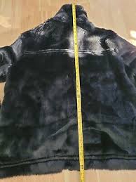 New H M Men S Xl Black Faux Fur Jacket